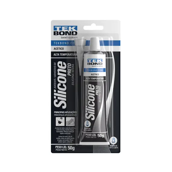 SILICONE ACETICO ALTA TEMPERATURA- PRETO